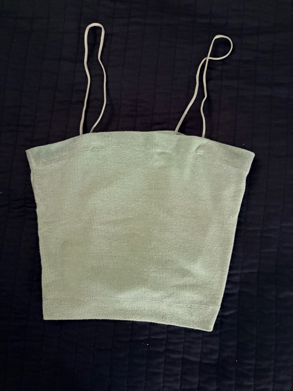 American Eagle Outfitters Sage Green Knit Tank with Spaghetti Straps